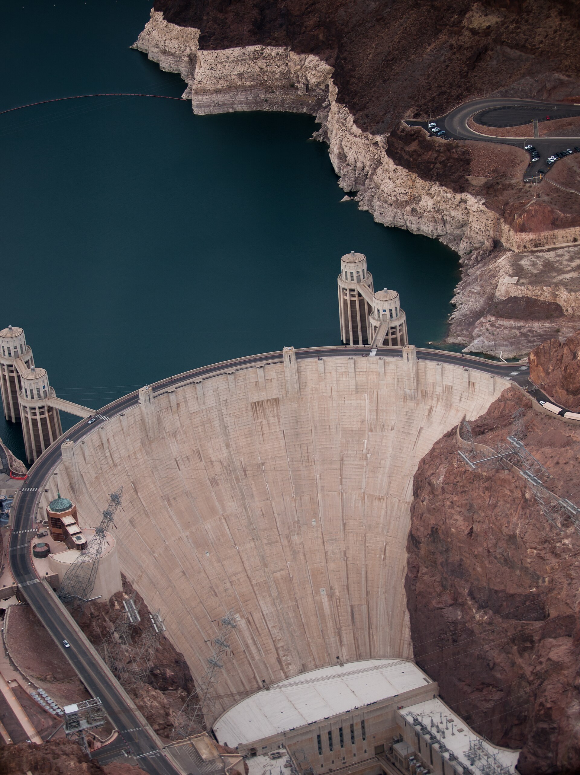 Aerial view of Hoover Dam
