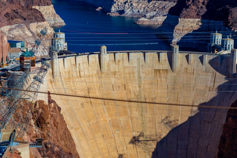 Aerial view of Hoover Dam